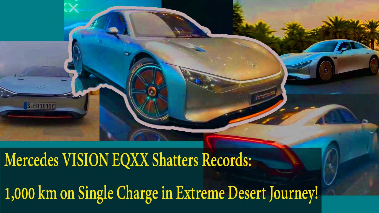 Mercedes VISION EQXX, electric vehicle technology, milestone achievement, Riyadh to Dubai journey, efficiency in electric vehicles